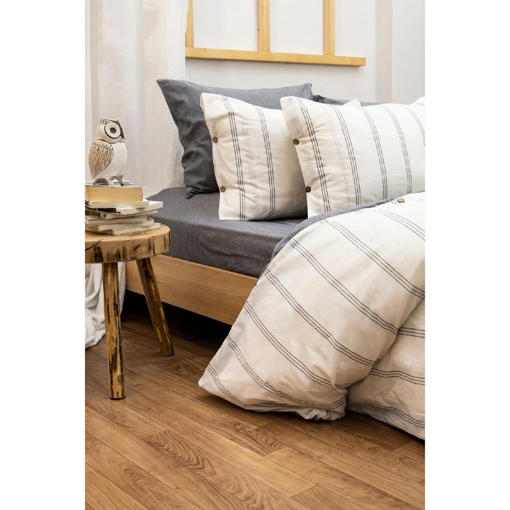 Комплект двойных пододеяльников Harmony Hues, окрашенный в пряже натурального цвета (эластичный лист)