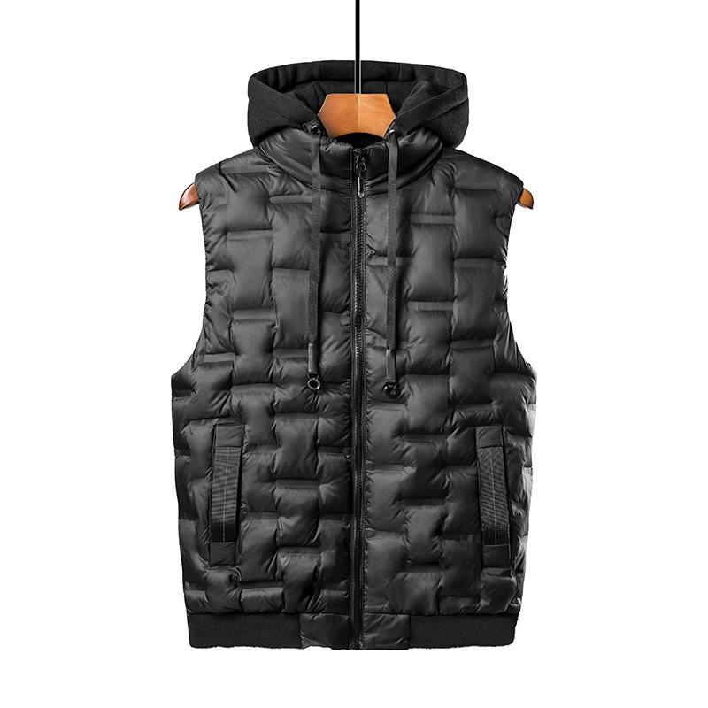Зимний хлопковый жилет, мужской свободный повседневный жилет больших размеров, молодежный спортивный жилет
