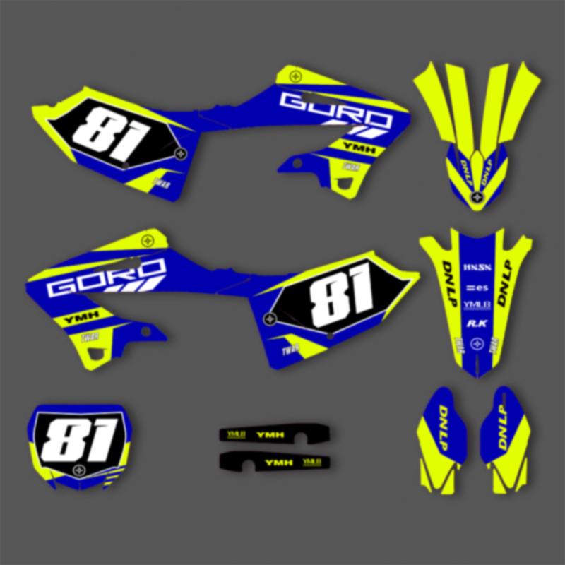 PowerZone Индивидуальные командные наклейки Для 3M Наборов наклеек Для YAMAHA 22-24 YZ 125 250 2022 2023 2024 Наклейки для мотоцикла 07