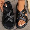 Новые сандалии женские летние женские сандалии на плоской подошве модная пляжная обувь на липучках