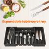Cutlery Box Expandable Drawer Organizer Adjustable Width Compact Design Easy Access Compartment Tableware Organizer
