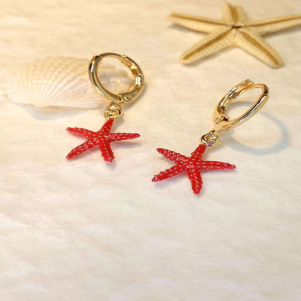 Нежные серьги-подвески в виде морской звезды, серьги-капли из сплава, идеальный женский аксессуар для женщин и подходят для повседневных или вечерних мероприятий