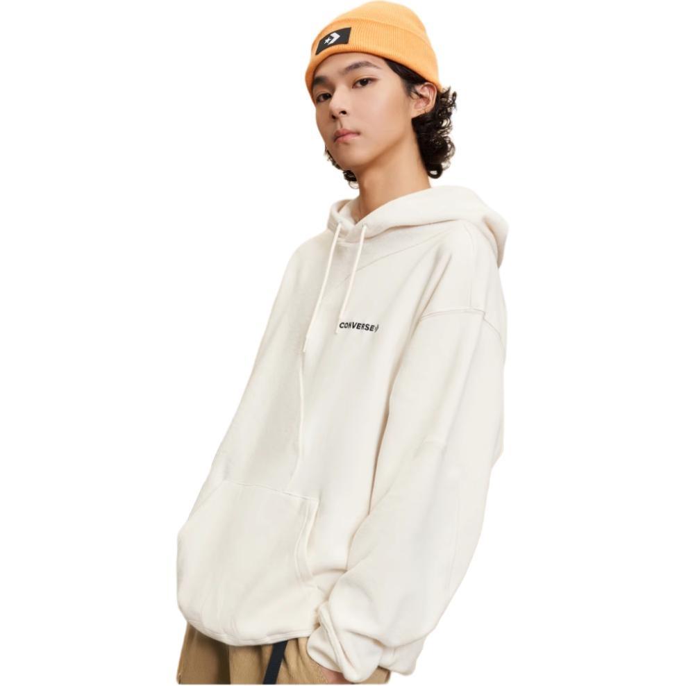 Converse Sweatshirts Men's White Hooded Moderate Other 10025234-A02