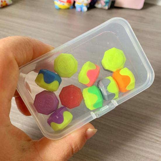 10Pcs Nostalgic Stone Catching Game with Storage Box Hand-Eye Coordination Jacks Stone Kids Adults Family Night Party Traditional Pebble Grabbing Toy