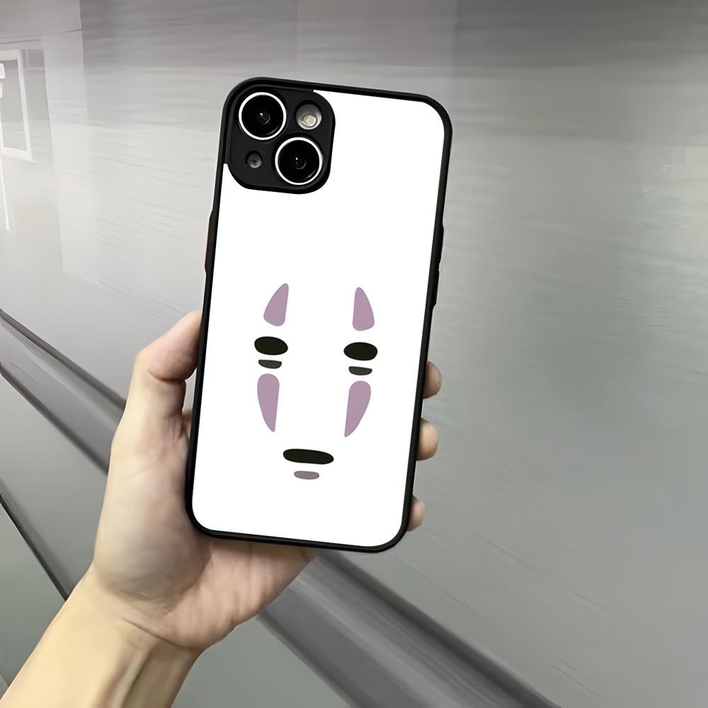 Мультяшный H-Хаяо М-Миядзаки Чехол для телефона Для Iphone 17 16 15 14 13 12 Pro Max Xr Air Plus Ощущение кожи Черный Жесткий чехол