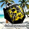 Custom Name Personalized Borussia Dortmund Print Umbrella, Auto Open Close, 8‑Rib Sturdy Frame, Commute Camping Hiking Use, Birthday Gift