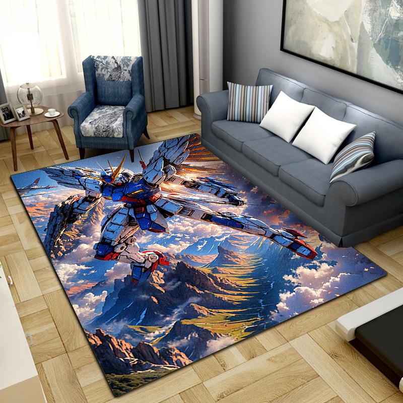 Коврик с принтом Mobile Suit Gundam для гостиной, домашний модный декор, ковер под офисное кресло LXR104