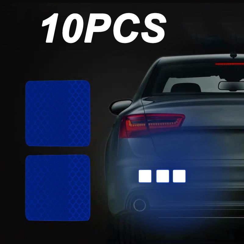 10 шт. Светоотражающая наклейка для автомобиля и мотоцикла Светоотражающая предупреждающая лента против столкновений для украшения багажника автомобиля