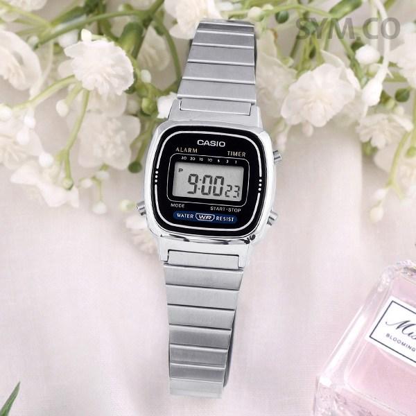 Casio Simple Metal Digital Women's Fashion Watch