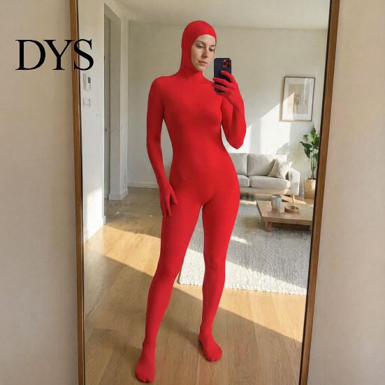Костюмная вечеринка Единый костюм Zentai на все тело для мужчин и женщин, С открытым лицом, Костюм для косплея на Хэллоуин, Эластичный спандекс для взрослых, Для вечеринок, Сценических выступлений