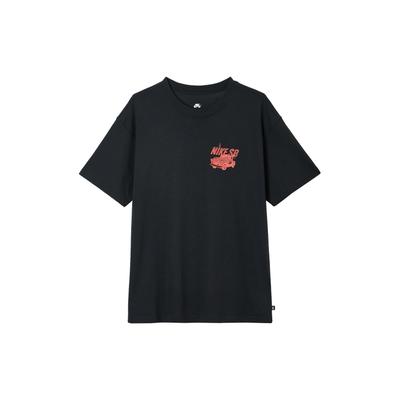 SB Logo свободный крой футболка для скейтбординга мужские топы черные HJ0821-010