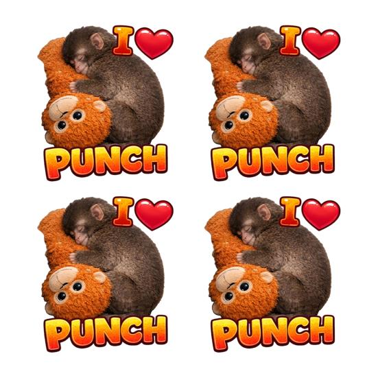 Защитные наклейки 'Punch The Monkey' для автомобиля, ноутбука. Милая обезьянка, держащая плюшевую игрушку. Виниловые наклейки. Легко наклеивать/снимать. Веселый декор для детской комнаты