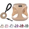 PUKAKO Dog Harness and Leash Set for Small Dogs and Mesh Gentle On the Reflective Easy To Put On and Take and Cute Cats, Material, Body, Material,
