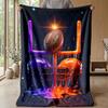 Football Melting Art Theme blanket Lightweight Warm Flannel Blanket Decorative Throw Blanket for Home Decoration