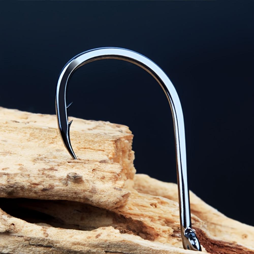 50 шт. Прочные двойные крючки для рыбалки с утяжеленной петлей и кольцом - для морской/пресноводной рыбалки, щуки, форели, окуня, лосося