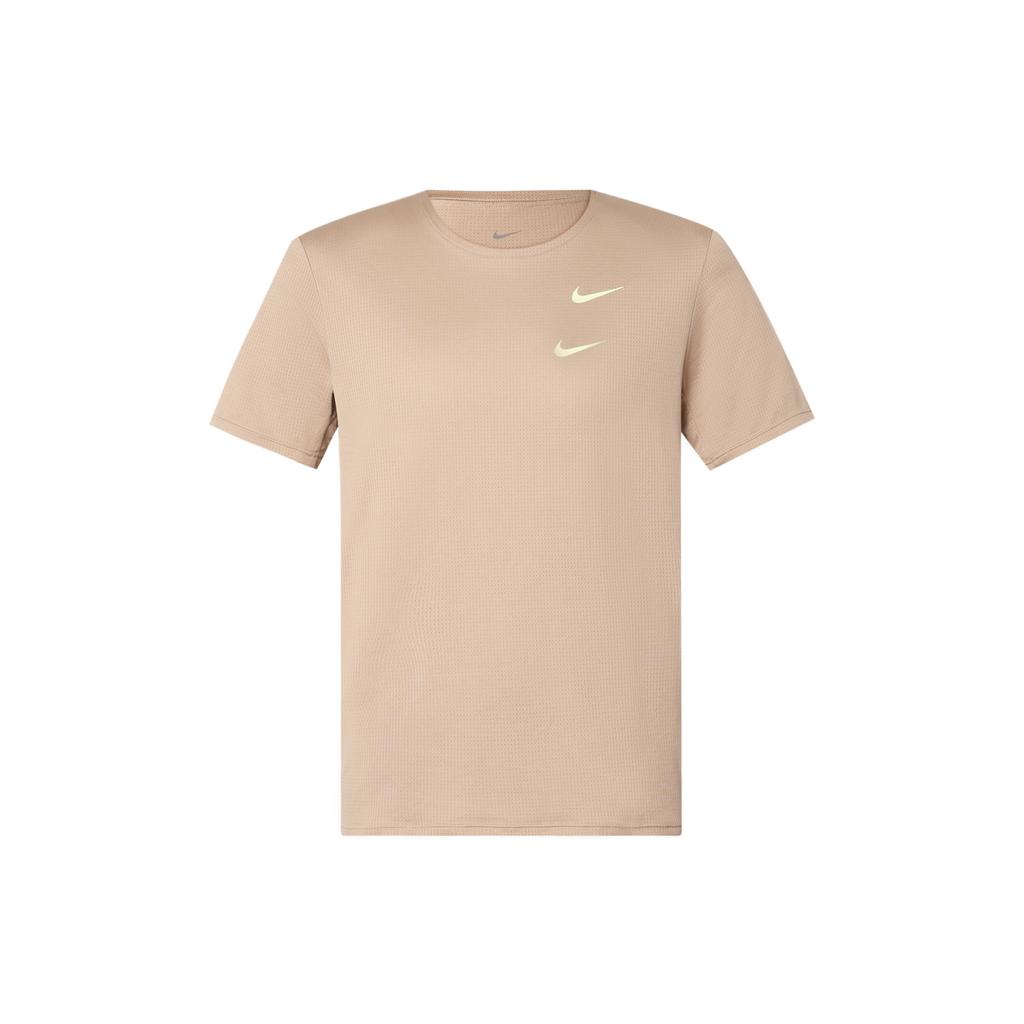 Nike Dri-FIT Rise 365 Светоотражающая футболка с принтом граффити для бега, быстросохнущая футболка с короткими рукавами, мужские топы Maize DD5356-200