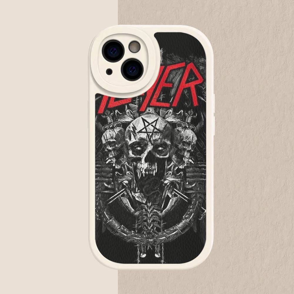 1 шт. Чехол для телефона Heavy Metal S-slayer Hard Leather для IPhone 16 15 14 13 12 Mini 11 14 Pro Max Xs X Xr 7 8 Plus Fundas