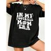 Oversized T Shirt Black In My Football Mom Era Print Graphic Tee For Casual Wear And Sports Events