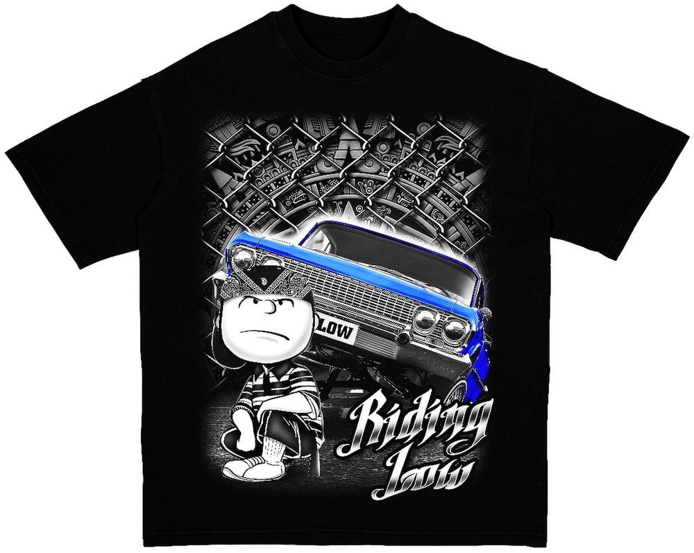 Cholo Brown Riding Low Impala Mens ShortSleeve Low Rider T-Shirt Unisex T-Shirt