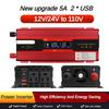 Высокомощный Портативный Автомобильный Инвертор Преобразователь Солнечной Энергии Светодиодный Интеллектуальный Цифровой Дисплей Трансформатор Напряжения