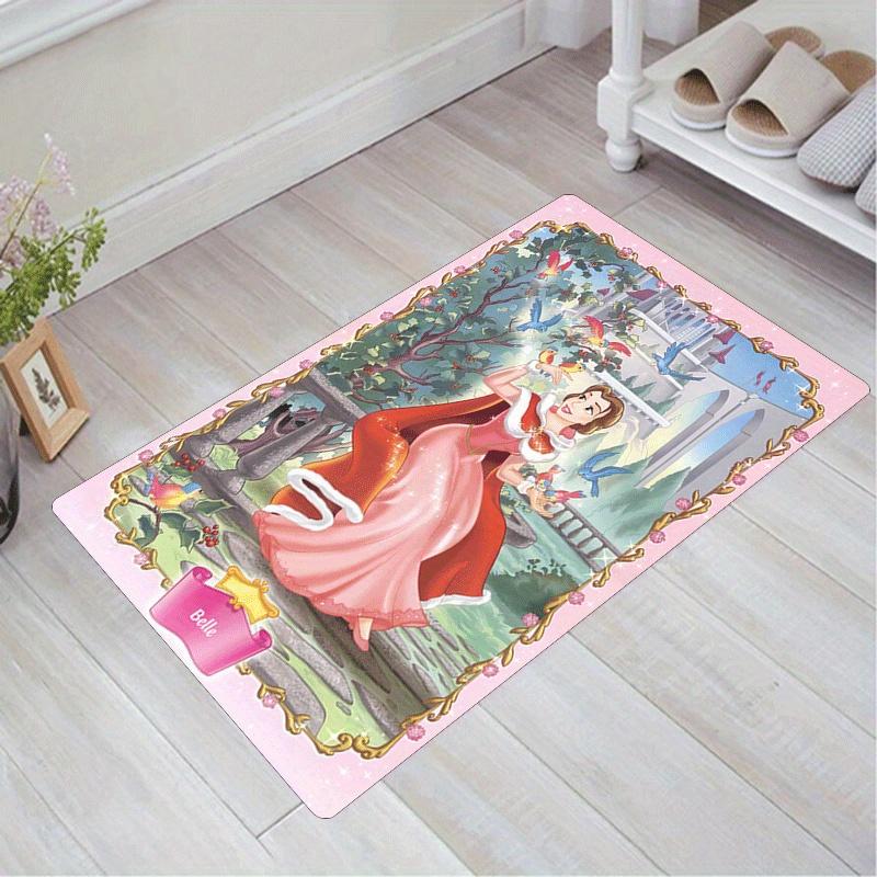 1pc Princess Pattern Area Rug Soft Flannel Floor Mat for Living Room,Office,Bedroom and Carpet,Sofa Coffee Table Floor Mat