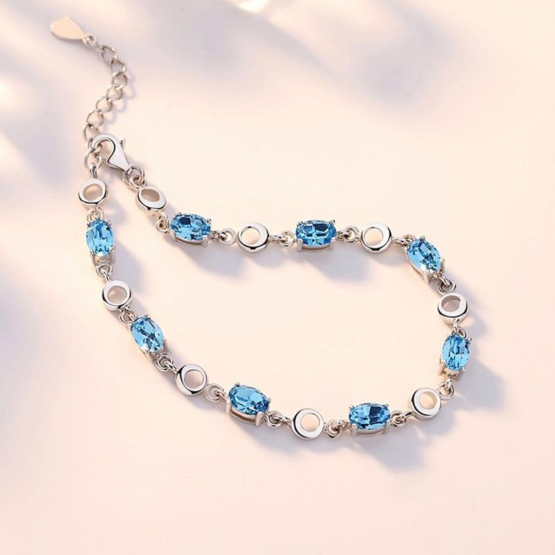 Sace Gems Цирконовый браслет, ювелирные изделия, геометрические бусины, браслеты-цепочки, модный тонкий свадебный подарок для подруги, женщины