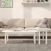 VidaXL Set of 2 Coffee Tables White Solid Pine Wood 822363