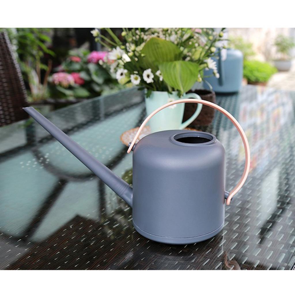 1.8L крошечная лейка с длинным горлышком для полива растений дома и сада, синяя