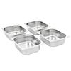 VidaXL Gastronorm Containers 4 Pcs GN 1/2 100 Mm Stainless Steel