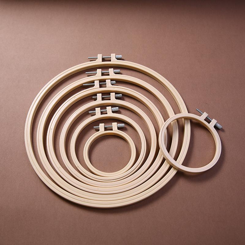 Регулируемые цветные пластиковые пяльцы для вышивания - Имитация бамбука для DIY проектов вышивки крестом