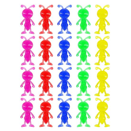 10/20 шт. липкая игрушка-муравей из термопластичной резины, снятие стресса, мини-муравей, растягивающийся для детей и взрослых, мягкая цветная игрушка-муравей, сувениры для вечеринок, наполнитель для мешков с подарками