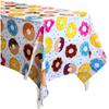Rectangular Donut Tablecloth Plastic Donut Table Cover Birthday Party   Party Decor