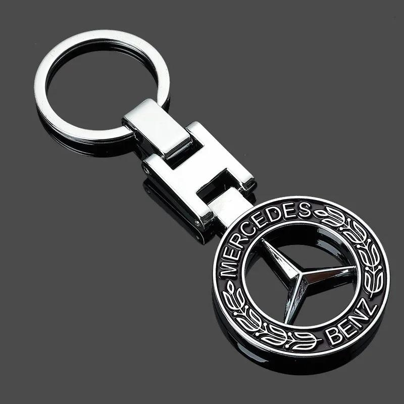 GLC GLB 1 шт. Брелок с логотипом автомобиля Металлический брелок Аксессуары для ключей Для Mercedes Benz AMG W204 W205 W203 W211 W212 W213 W201 W210 W124