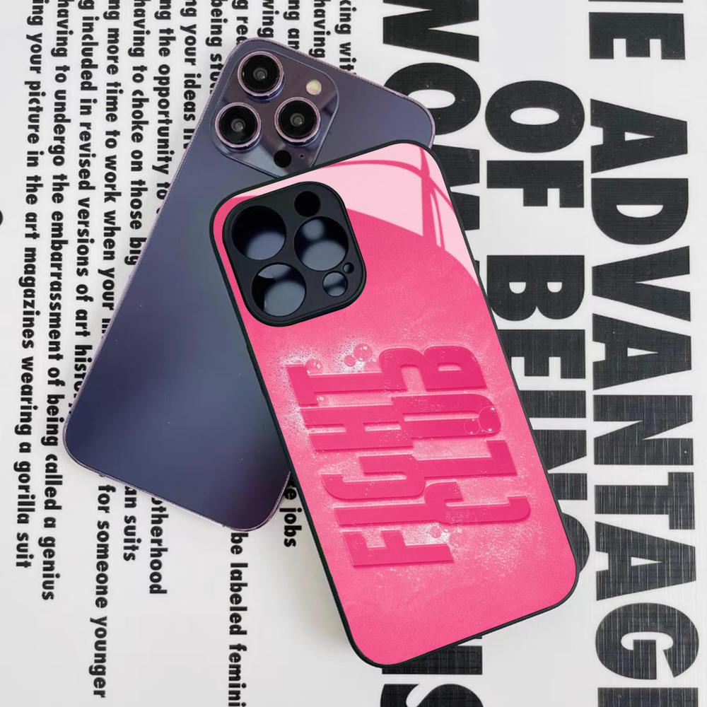 Чехол для телефона с изображением фильма «Бойцовский клуб» для iPhone 17 16 15 14 12 11 13 Pro Max Mini X Air Puls Черная стеклянная крышка