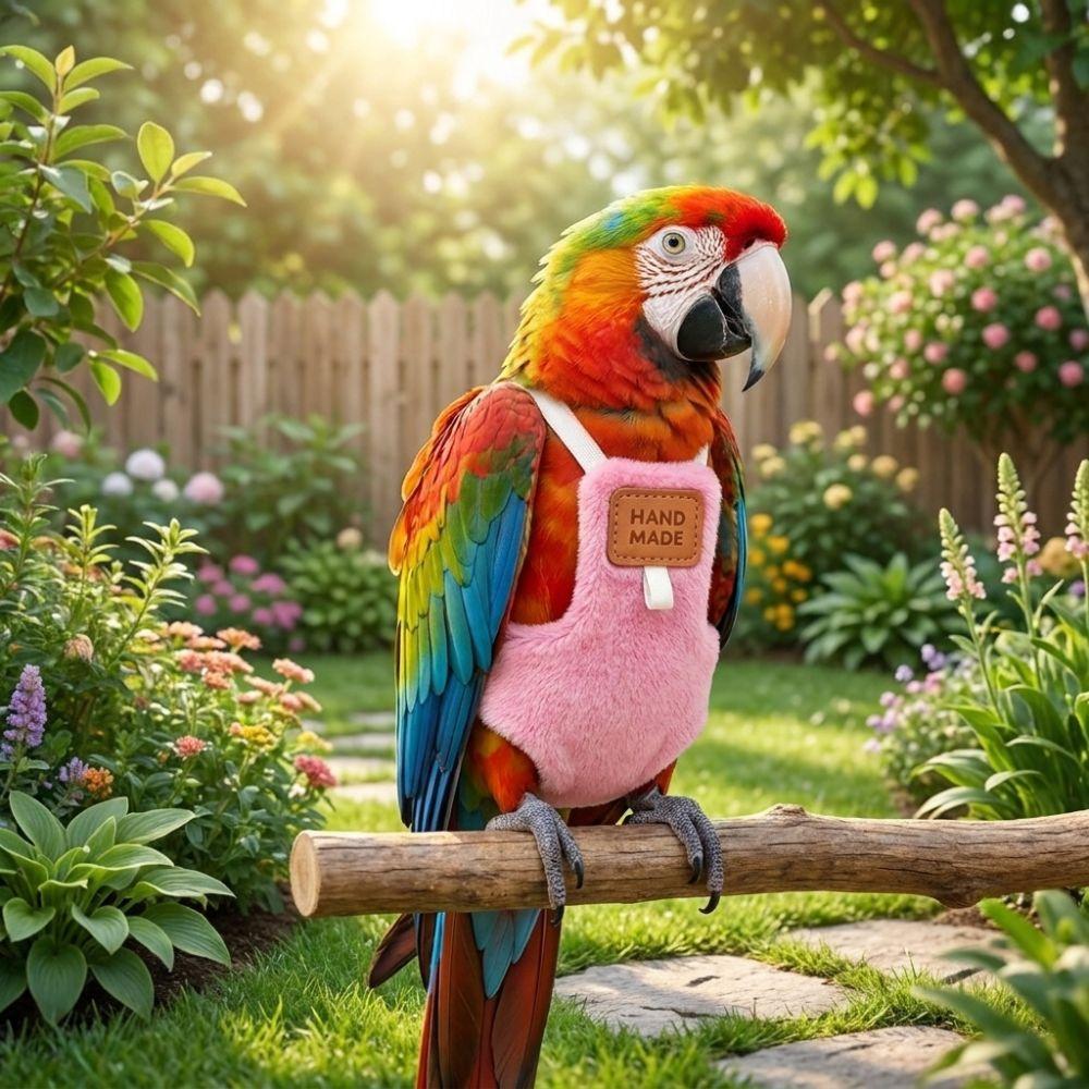 Comfortable Plush Bird Diaper Warm Bird Harness Nappy Washable Parrot Poop Bag Winter Season