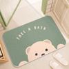 Cartoon hard diatom mud floor mat bathroom suction board non-slip quick-drying mat toilet door toilet floor mat foot mat