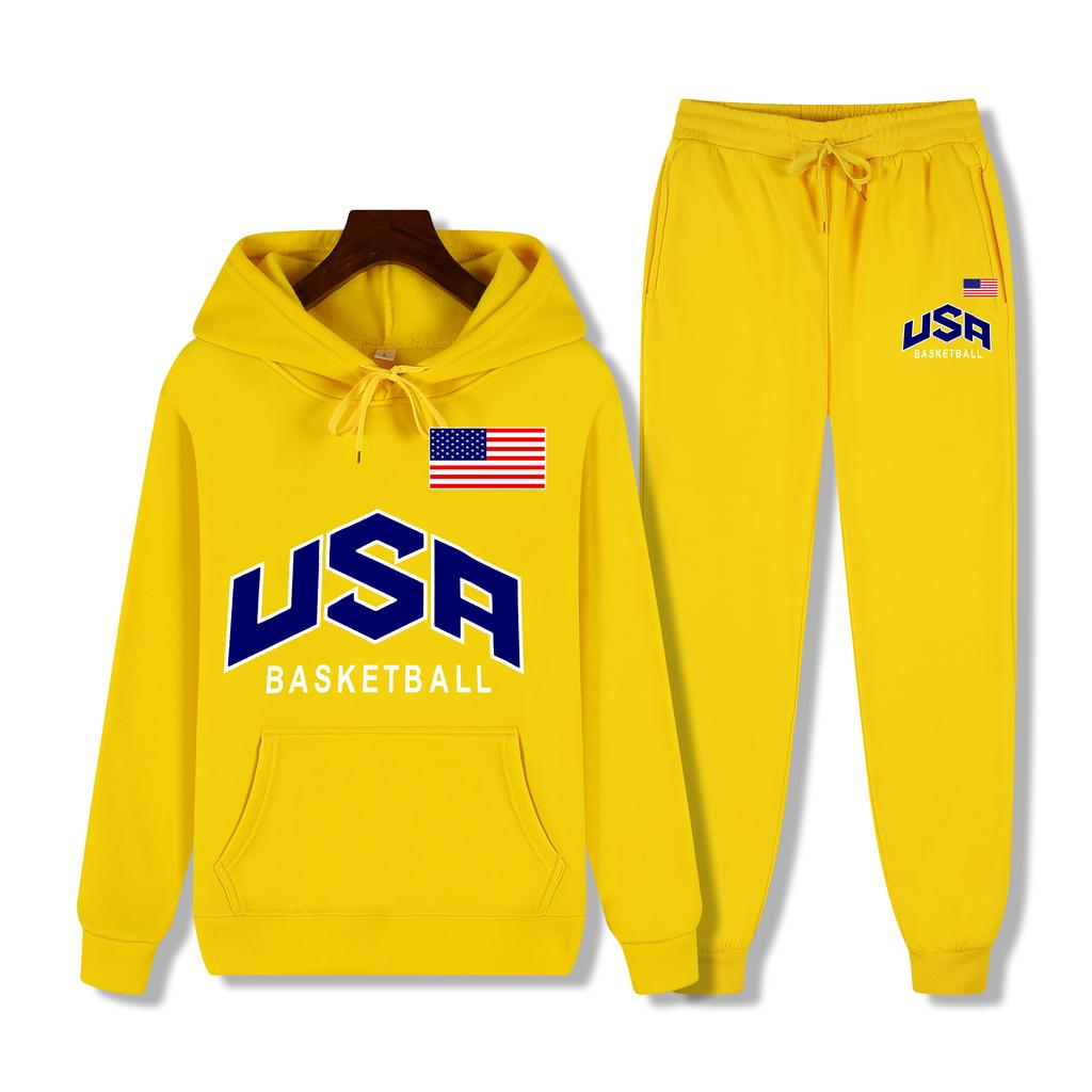 Новая уличная толстовка, модная весенне-осенняя пара, комплект из 2 предметов, повседневные толстовки с длинными рукавами + брючный костюм, спортивные пуловеры