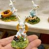 Юшэн Садоводство Кролик Миниатюрная Смола Милый Мини Кролик Фигурка Пасхальный Кролик Украшение для Кукольного Домика Двора Феи