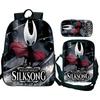 Hollow Knight 2 Silksong Рюкзак Подростки Хорнет Магнит на Холодильник Ранец Сумка Через Плечо Пенал Школьные Рюкзаки
