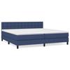 3140407 vidaXL Divan Bed with Mattress Blue 200x200 Cm Fabric