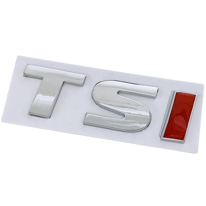 Metal TSI Car Body Side Emblem Rear Trunk Badge Sticker for Volkswagen VW Touareg Tiguan Polo Vento Golf Passat Jetta Sagitar