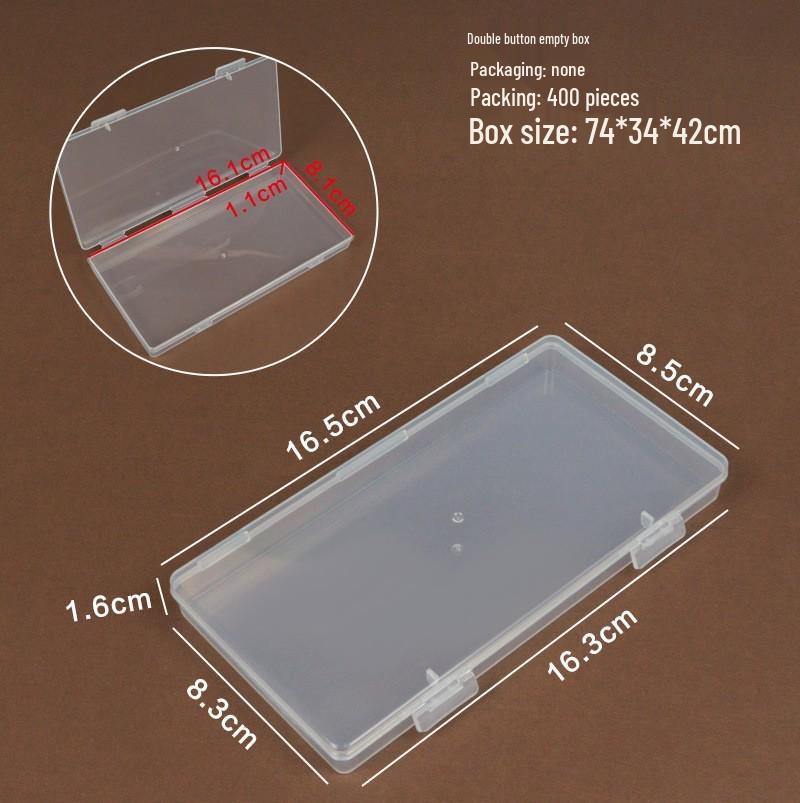 Transparent Rectangular Storage Box - Jewelry, Fishing Gear, Hooks, and Stationery Organizer