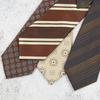 Maillard Color Style 8Cm Casual Dress Business Tie Men'S Retro Beige Coffee Champagne