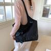 Korean Version of Casual Commuter Tote Bag Women's 2025 New Pleated Lace Women's Bag Versatile Large-capacity Shoulder Bag