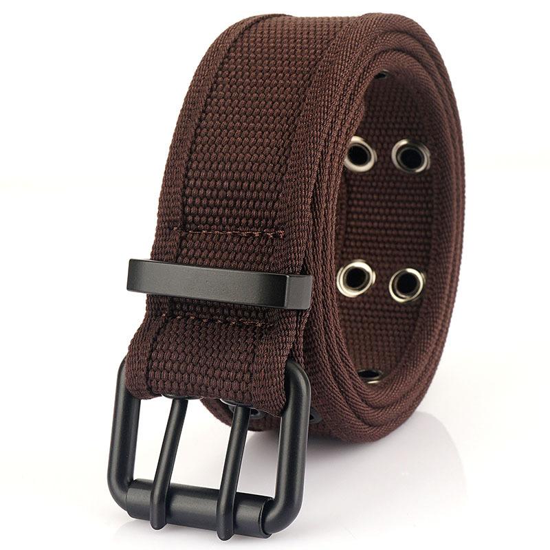 Новый мужской ремень для поездок на работу с автоматической пряжкой из нейлона, универсальный двухслойный толстый ремень для отдыха на природе