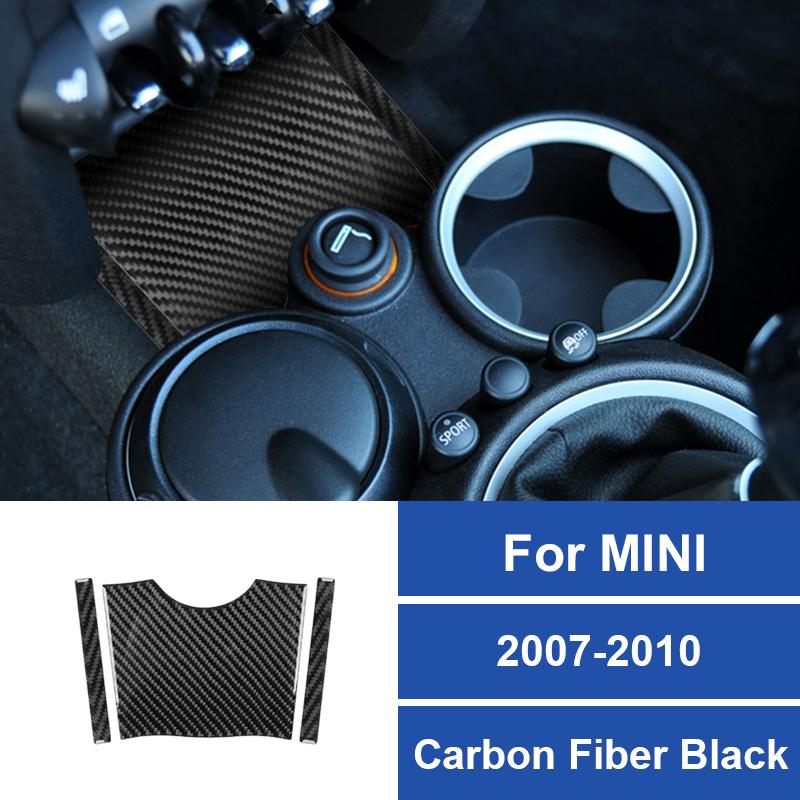 Carbon Fiber For Mini Cooper Hardtop For R56 Clubman For R55 Convertible For R57 Accessories CarConsole Gear Shift Panel Sticker