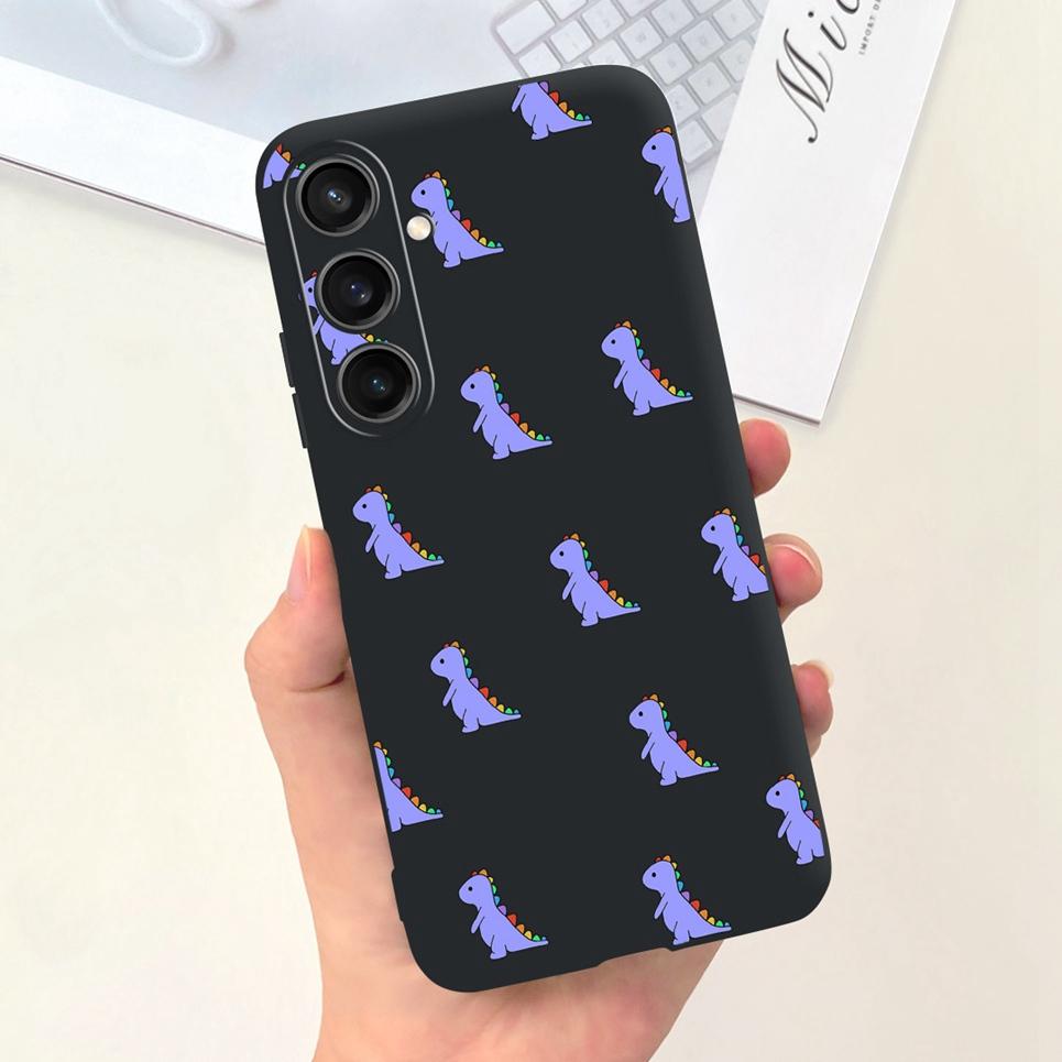 Для Huawei Samsung Galaxy M15 F15 Задняя крышка Мягкий матовый жидкий силикон Чехол Samsung F15 Корпус Астронавт Динозавр