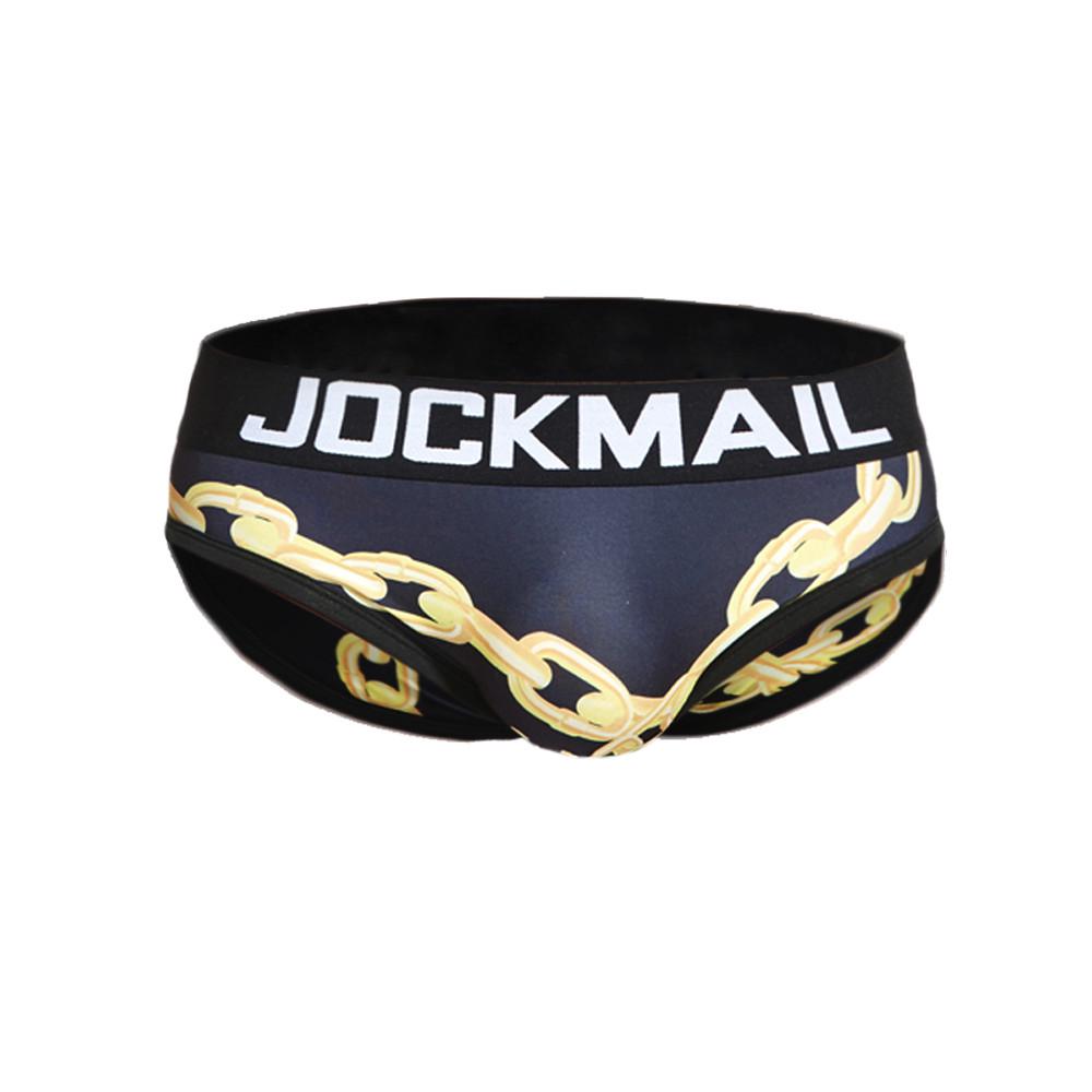 Модное мужское нижнее белье с принтом, мужские трусы, выпуклые, сексуальные, с мешочком, мягкие трусы