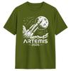 Harajuku T Shirt Beach Artemis Launch to The Moon Hipster T Shirts  Cotton Tshirt for Unisex Y2K Fun Short Sleeve Tees