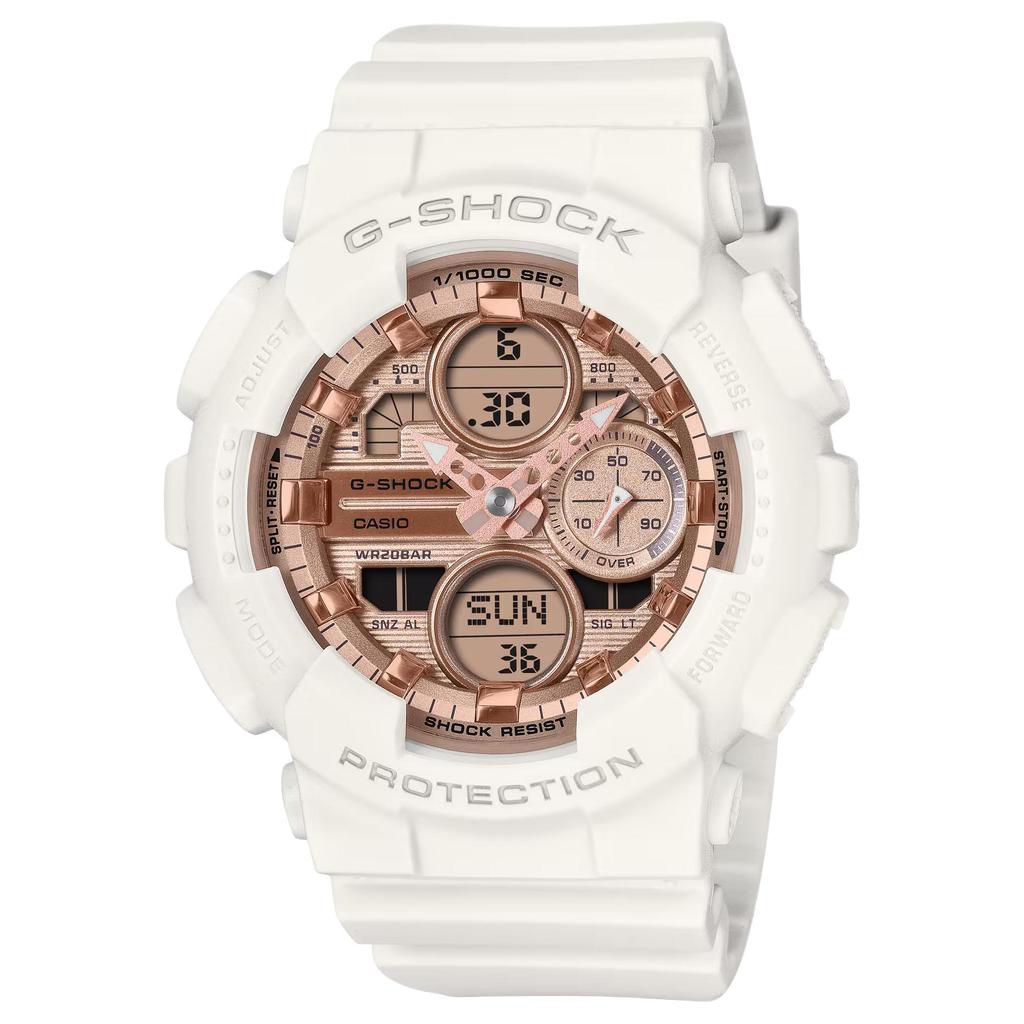 Casio G-Shock Series 200M Waterproof Shock Resistant Anti-Magnetic Calendar World Time Quartz Movement Resin Strap Watch Women watches GMA-S140PG-7A